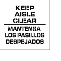 Plant Marking Stencil 20x20 - Keep Aisle Clear Bilingular