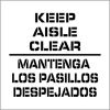Plant Marking Stencil 20x20 - Keep Aisle Clear Bilingular
