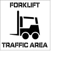 Plant Marking Stencil 20x20 - Forklift Traffic Area