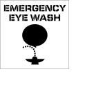 Plant Marking Stencil 20x20 - Emergency Eye Wash
