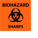 Graphic Safety Labels - Biohazard Sharps