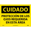Spanish Vinyl Sign - Cuidado Protección De Los Ojos Requerida