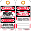 Bilingual Lockout Tags - Do Not Operate - Bloqueado No Ponga En Funcionamiento