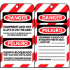 Bilingual Lockout Tags - Equipment Lock-Out A Life Is On The Line