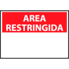 Restricted Area Aluminum - Spanish - Area Restringida Blank with Header Only