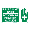Bilingual Plastic Sign - First Aid Kit Inside