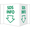 Facility Visi Sign - SDS Info, 8-3/4" x 5-3/4", Green on White