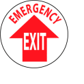 Walk On Floor Sign - Emergency Exit