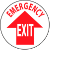 Walk On Floor Sign - Emergency Exit
