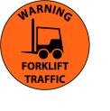 Walk On Floor Sign - Warning Forklift Traffic