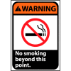 Warning Sign 14x10 Aluminum - No Smoking Beyond This Point
