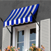 Awntech NO21-10BBW Spear Arm Awning 10-3/8'W x 2-9/16'H x 1-5/16'D Bright Blue/White