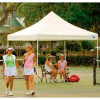 10x10 S T Popup Canopy - White Cover w/Black Roller Bag