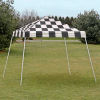 10x10 S L Popup Canopy - Checkered Flag Cover w/Black Roller Bag