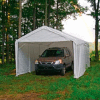 Shelterlogic Super Max™ Canopy With 2-In-1 Encl Kit 23572, 10'W X 20'L, 2" Frame, 8-Leg, White