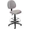 Boss Drafting Stool with Footring -Fabric - Gray