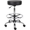 Boss Medical Stool with Footring - Vinyl - Black