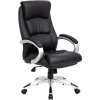 Boss Executive Office Chair with Arms - Leather - High Back - Black