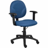 Boss Office Task Chair with Arms - Fabric - Mid Back - Blue