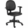 Boss Office Task Chair with Arms - Vinyl- Mid Back - Black