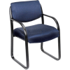 Boss Reception Guest Chair with Arms - Fabric - Blue