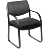 Boss Reception Guest Chair with Arms - Fabric - Black