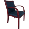 Boss Reception Guest Chair with Arms - Fabric - Mid Back - Black
