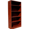 Boss 5-Shelf Bookcase, 31"W x 14"D x 65-1/2"H, Mahogany
