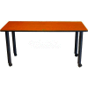 Boss 36" x 24" Rectangular Training Table with Casters, Cherry