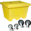 Enpac 1531-YE X-Large Outdoor Storage Tote Combo w/ 8" Wheels, 47-1/4"L x 51-1/2"W x 33"H, Yellow