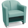 OFM Contour Series Mobile Club Chair, Anti-Microbial/Anti-Bacterial Vinyl, Aqua