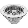 Dearborn Brass 10 Standard Sink Basket Strainer, Stainless Steel Body and Basket, Metal Post - Pkg Qty 24