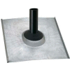 Oatey 11962 1-1/2" - 3" Bent-Edge Galvanized All-Flash No-Calk Roof Flashing 17"L x 17"W Base - Pkg Qty 12