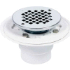 Oatey 42219 2" Or 3" PVC Drain With Round SS Screw-Tite Strainer and Chrome Plated Brass Barrel - Pkg Qty 12