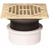 Oatey 72077 3" or 4" PVC Adjustable General Purpose Drain with 5" Nickel Grate & Square Ring