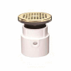 Oatey 72197 3" or 4" PVC Adjustable General Purpose Drain with 6" Chrome Grate & Round Ring