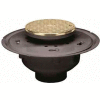 Oatey 74136 6" PVC Adjustable Commercial Cleanout with 6" Brass Cover & Round Ring