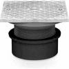 Oatey 74178 4" PVC Pipe Base Adjustable General Purpose Cleanout w/ 6" Nickel Cover & Square Ring