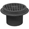Oatey 76044 4" PVC Sediment Drain, Cast Iron Grate without Bucket