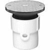 Oatey 84128 4" ABS Pipe Base General Purpose Adjustable Cleanout with 6" Brass Cover