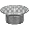 Oatey 84220 6" Cast Nickel Round Barrel w/Cleanout & Round Nickel Cover