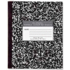 Roaring Spring® Flex Cover Comp Book, 7" x 8-1/2", Wide Ruled, Black Marble, 48 Sheets/Pad