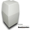 Baseboarders® Premium Series Steel Easy Slip-on Baseboard Outside 90 Degree Corner, White