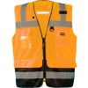 Occunomix LUX-LTGCSBK-OS Lux Lite Break-Away Surveyor Vest, Class 2, Type R, Orange, S