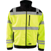 Occunomix LUX-M6JKT-Y3X High Visibility Soft Shell Jacket, Class 3, Type R, Black/Yellow, 3X