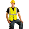 OccuNomix Premium Flame Resistant Solid Vest, Class 2, Hi-Vis Yellow, L, LUX-SSG/FR-YL