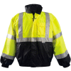 OccuNomix Premium Black Bottom Bomber Jacket, Class 3, Hi-Vis Yellow, 2XL, LUX-TJBJ-BY2X