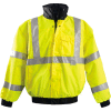 Premium Black Bottom Bomber Jacket, Hi-Vis Yellow, 5XL