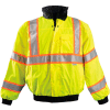 OccuNomix Premium Two-Tone Bomber Jacket, Class 3, Hi-Vis Yellow, 5XL, LUX-TJBJ2-Y5X