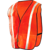 OccuNomix Value Mesh Silver Bead Vest Hi-Vis Orange, 4XL, LUX-XSBM-O4X